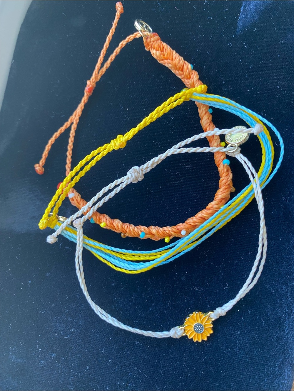 Pura Vida Sunflower Bracelet Set.